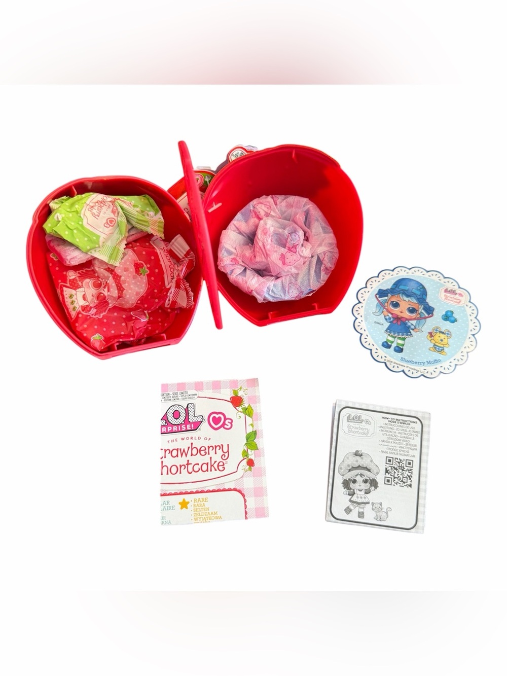 L.O.L. Surprise! Strawberry Shortcake Themed Pink & Red Mystery Egg Playset
